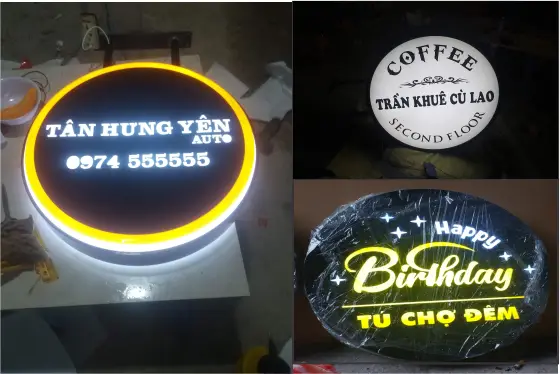 hộp đèn hút nổi