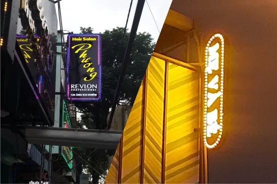 biển led vảy viền full color
