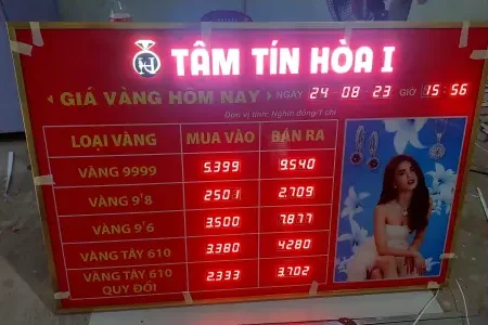 biển giá vàng, led 7 đoạn