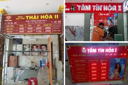 biển giá vàng, led 7 đoạn